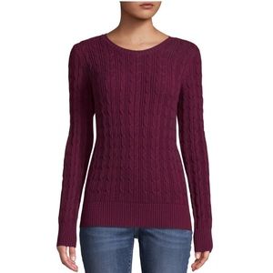 St. John's Bay Round Neck Long Sleeve Sweater.